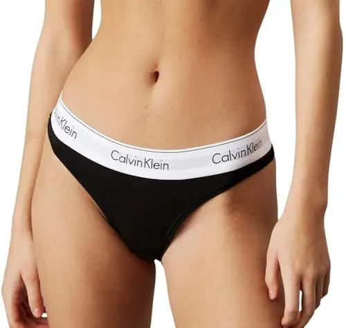 Calvin Klein Perizoma Donna Tanga, Nero (Black), L