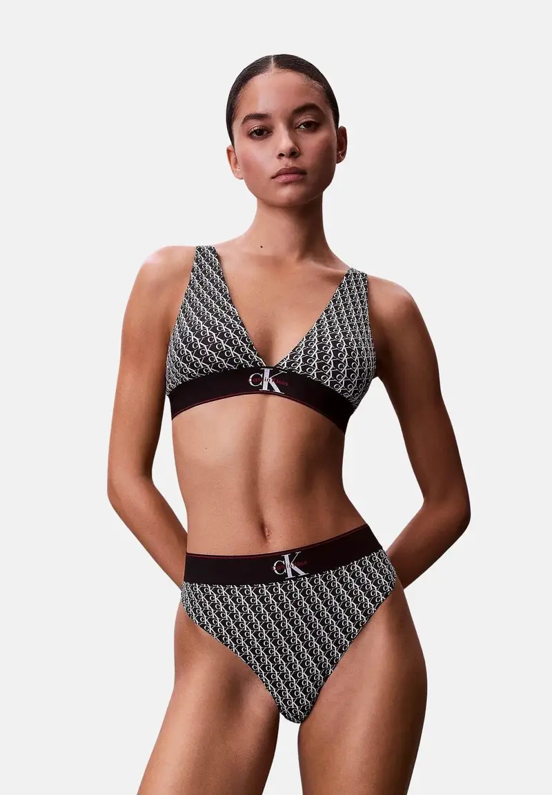 Perizoma nero da donna caratterizzato da una stampa all-over CK miniatura 2