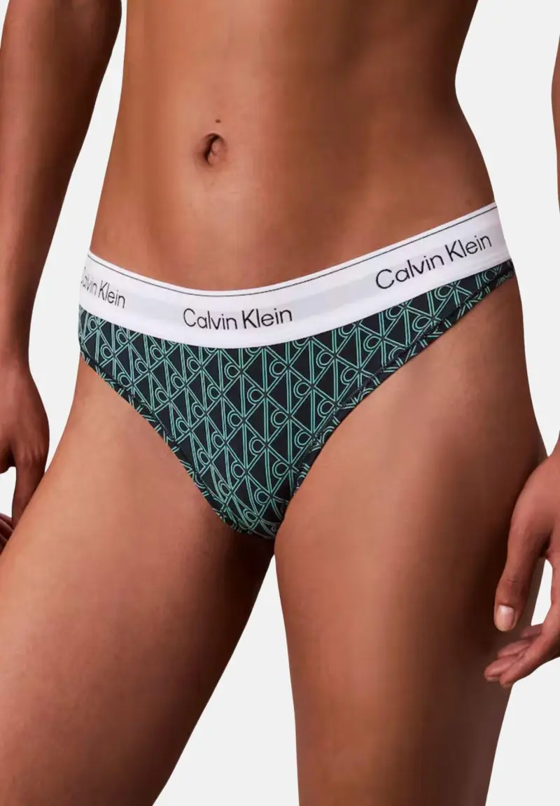 Perizoma verde da donna con monogramma CK