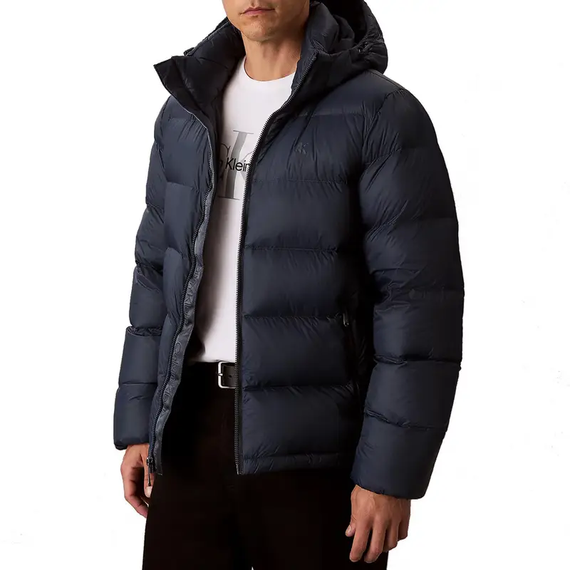 PIUMINO LS NYLON ZIP OFF HOOD DOWN PUFFE