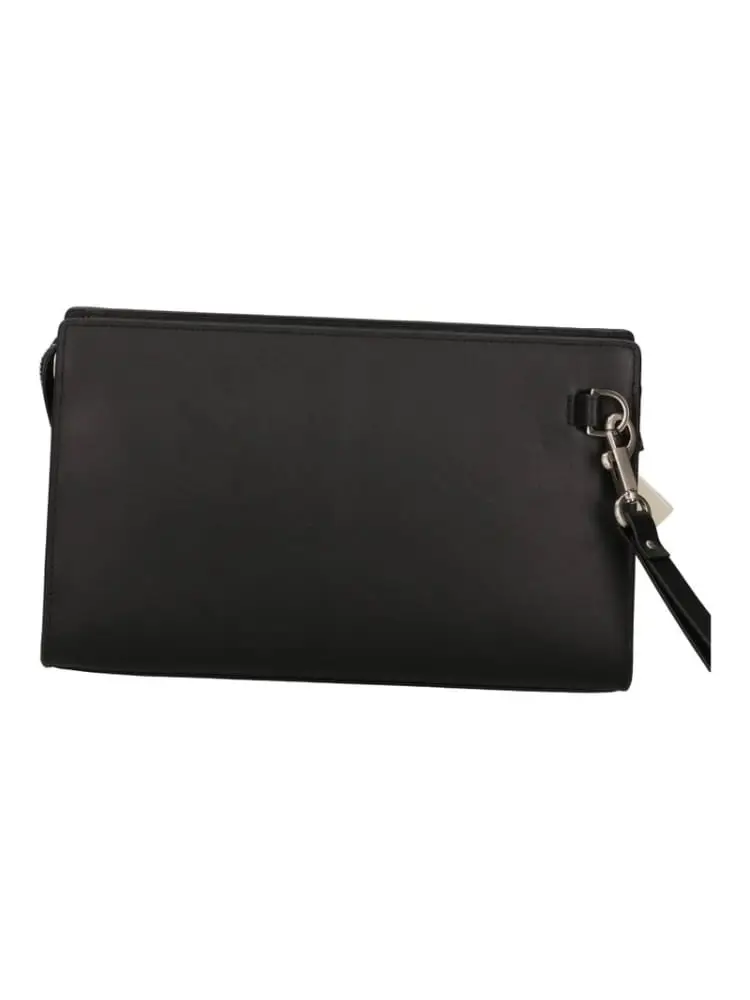 pochette nera uomo con logo miniatura 2