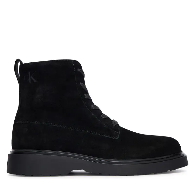 Polacchine Calvin Klein Combat Ess Lace Up Zip Boot Su YM0YM01371 Nero