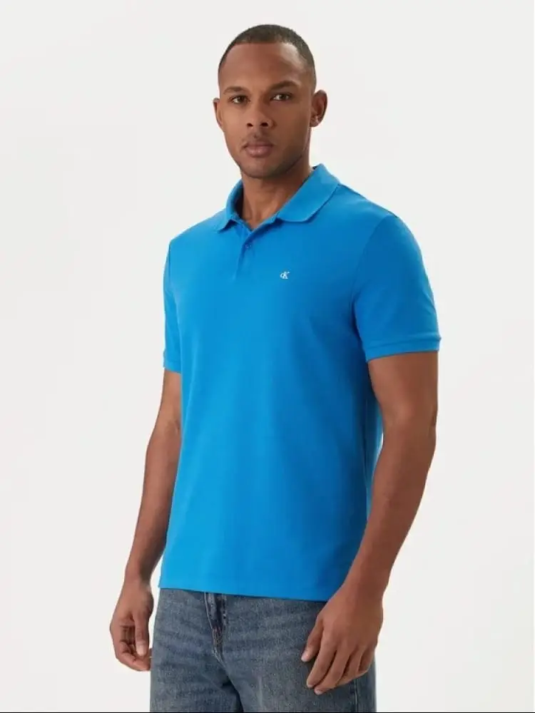 polo azzurra uomo mini logo