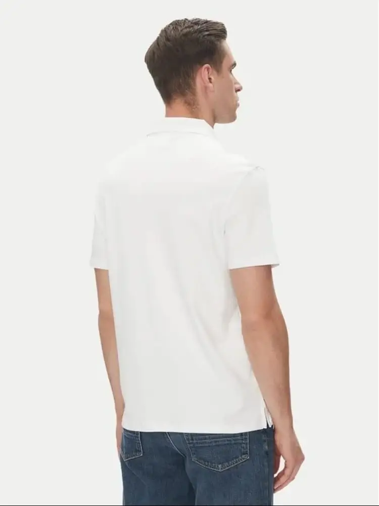 polo bianca uomo mini logo miniatura 2