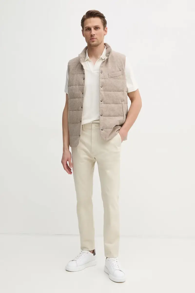 polo con aggiunta di lino colore beige K10K114136 miniatura 2