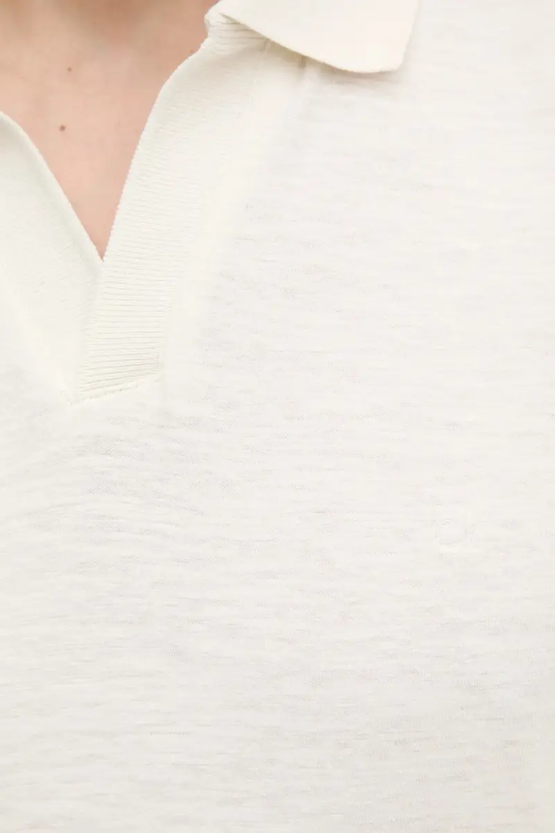 polo con aggiunta di lino colore beige K10K114136 miniatura 5