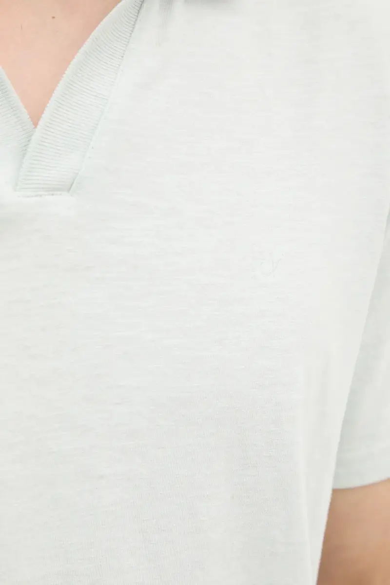 polo con aggiunta di lino colore grigio K10K114136 miniatura 4