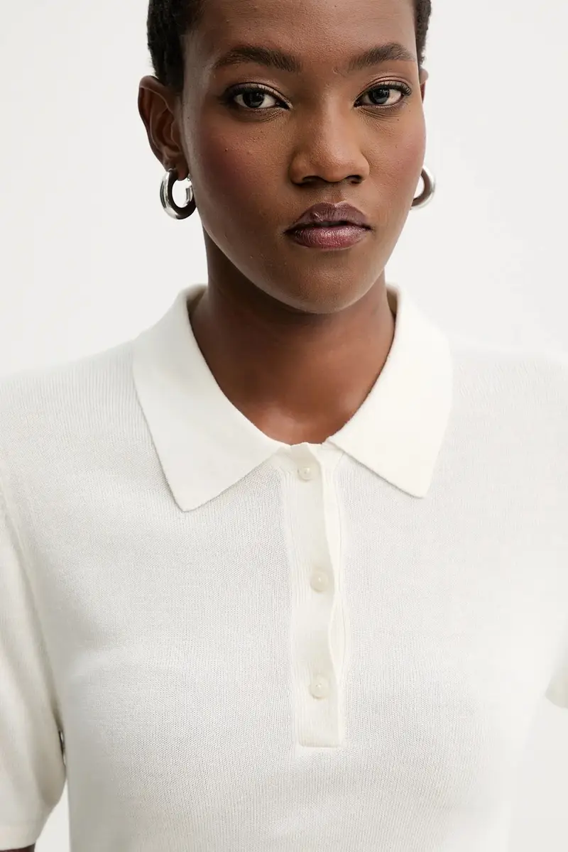 Calvin Klein Polo Donna Beige 3123558 miniatura 4