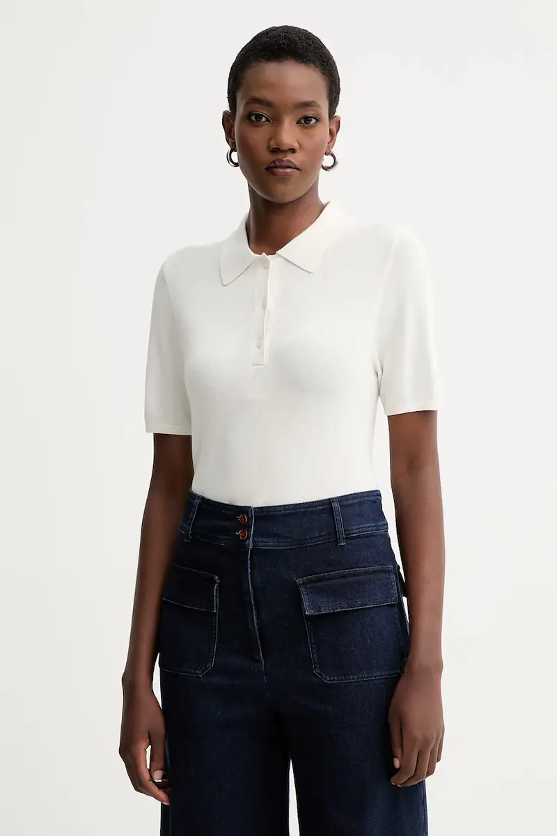 Calvin Klein Polo Donna Beige 3123558