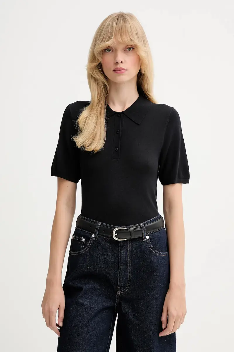Calvin Klein Polo Donna Nero 2985483