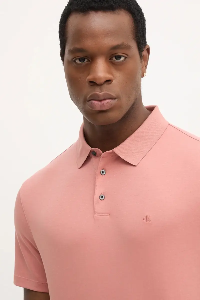 polo in cotone colore arancione LV04LB276G miniatura 3