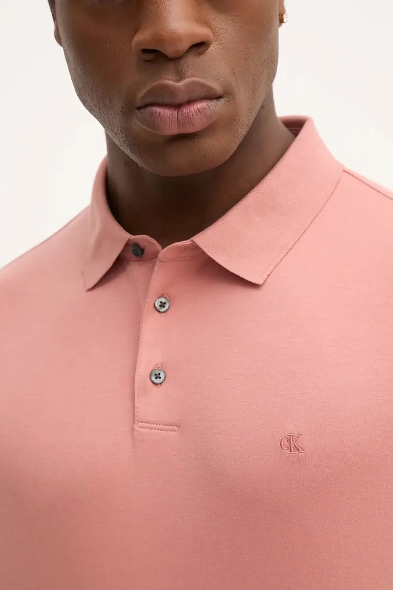 polo in cotone colore arancione LV04LB276G miniatura 4