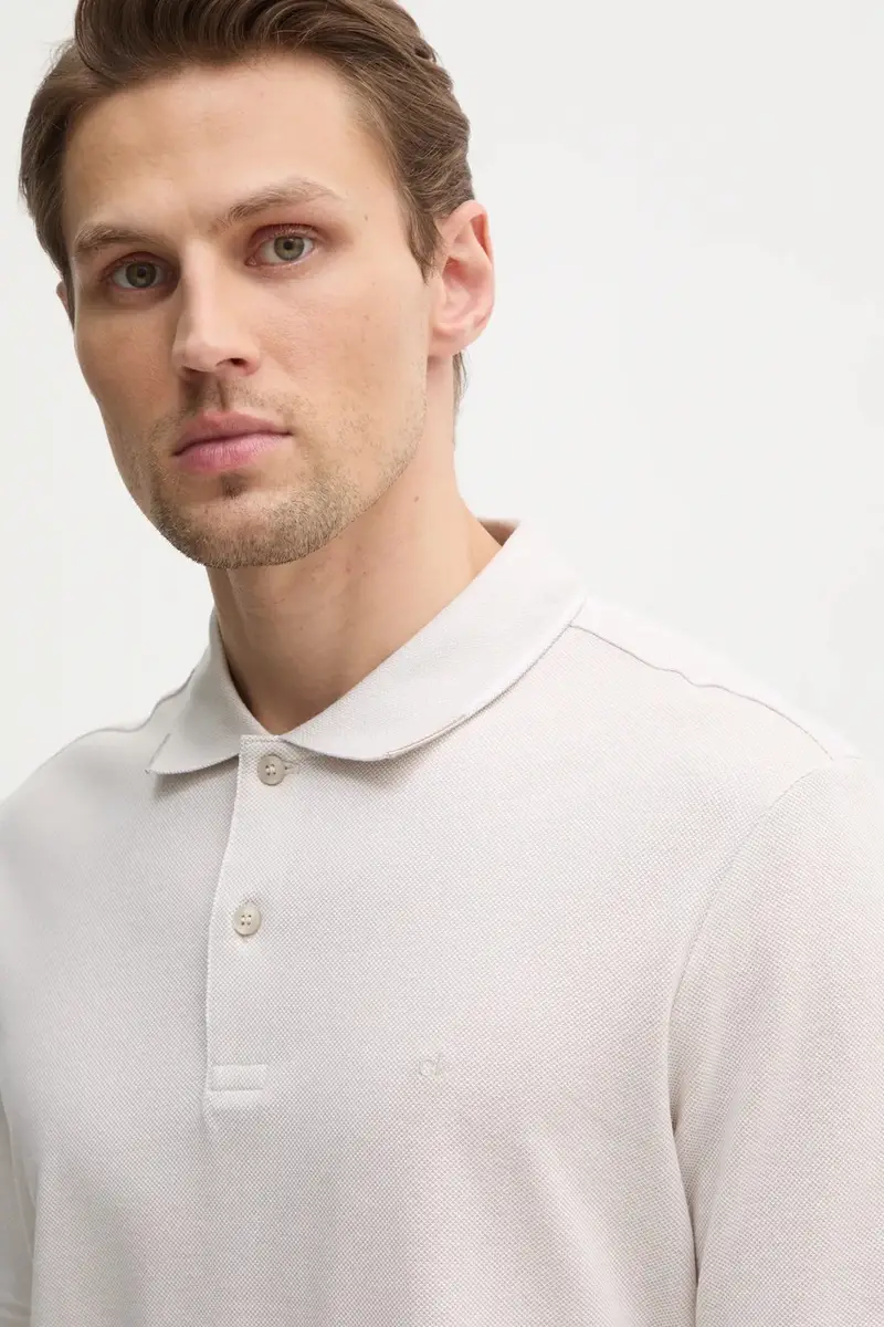 polo in cotone colore beige K10K114475 miniatura 4