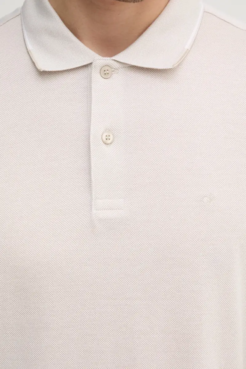 polo in cotone colore beige K10K114475 miniatura 5