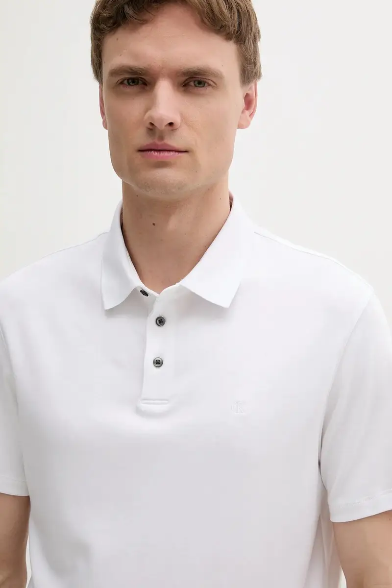 polo in cotone colore bianco LV04LB276G miniatura 3