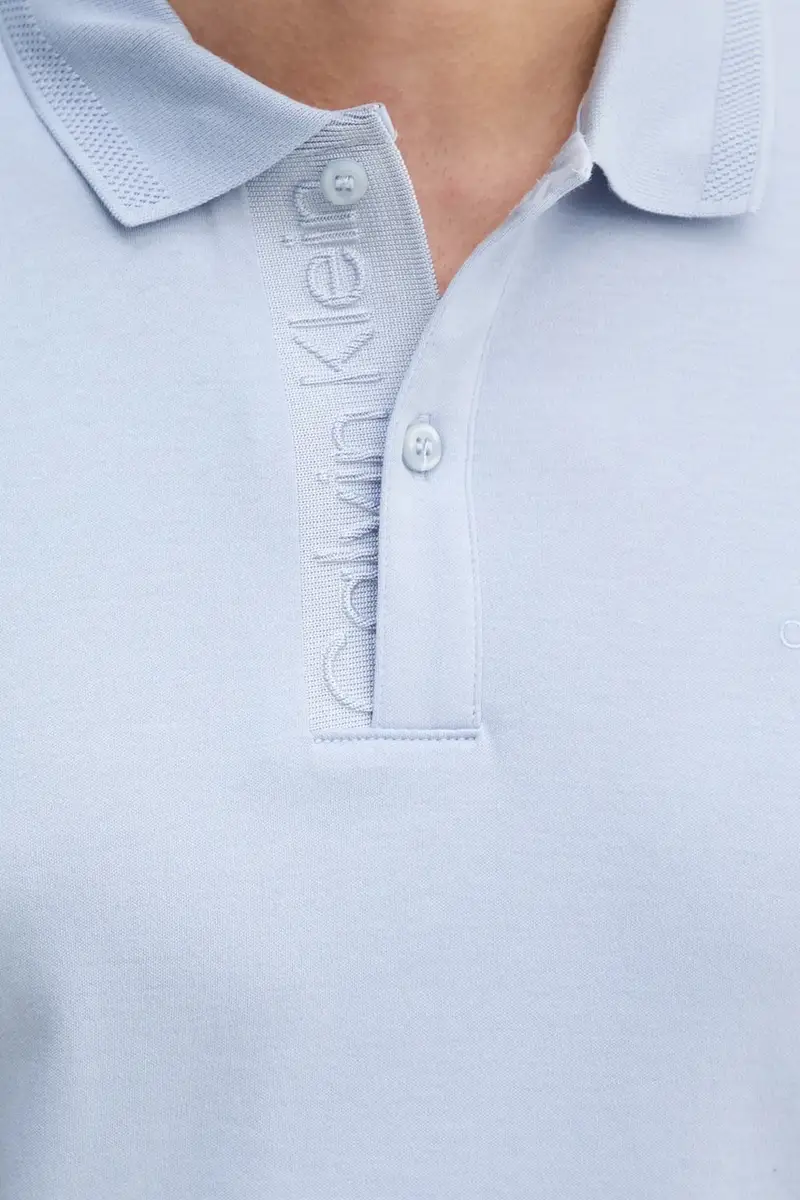 polo in cotone colore blu K10K114135 miniatura 5