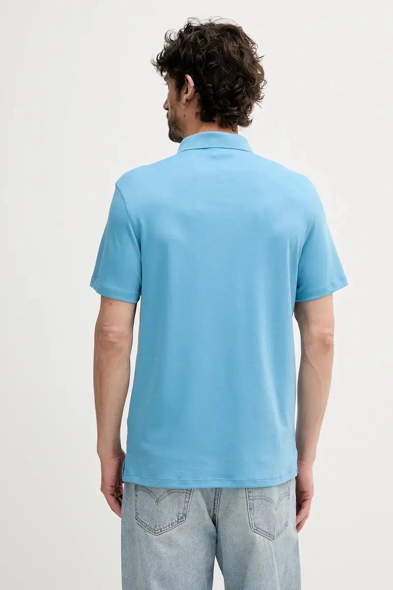 polo in cotone colore blu LV04LB276G miniatura 2