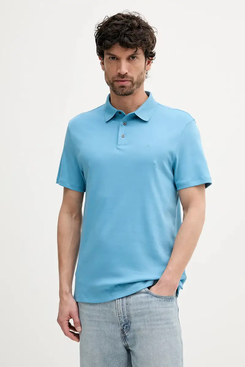 polo in cotone colore blu LV04LB276G