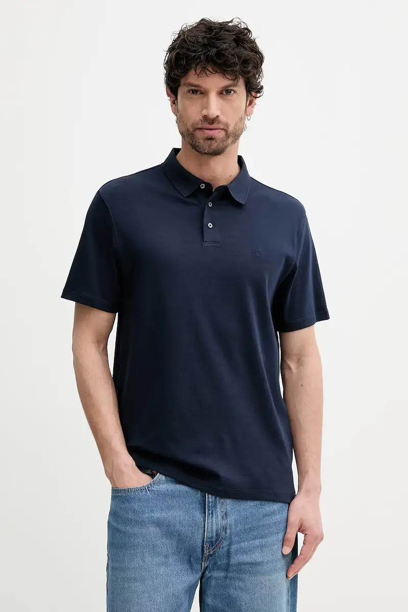 polo in cotone colore blu navy LV04LB276G