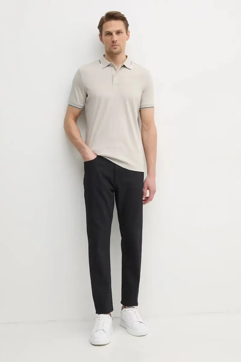 polo in cotone colore grigio K10K114130 miniatura 2