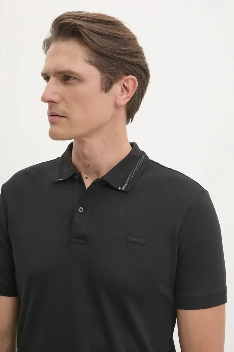 polo in cotone colore nero K10K113833 miniatura 4