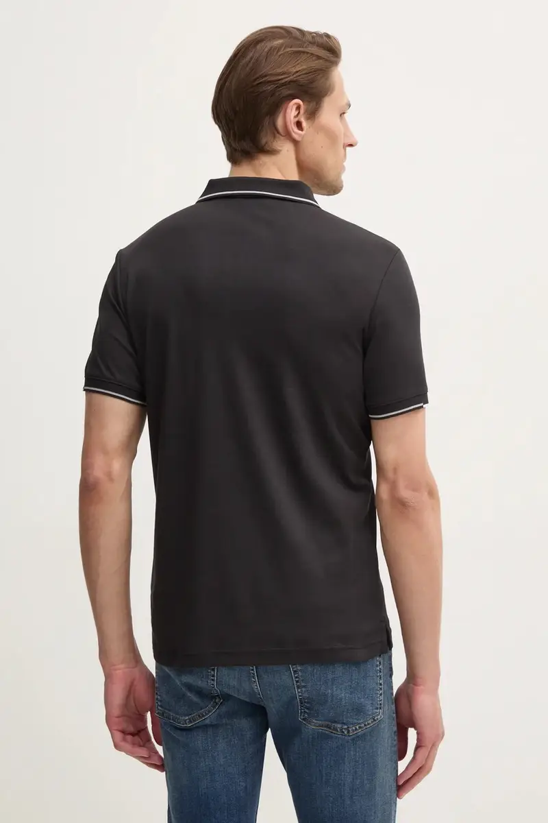 polo in cotone colore nero K10K114130 miniatura 3