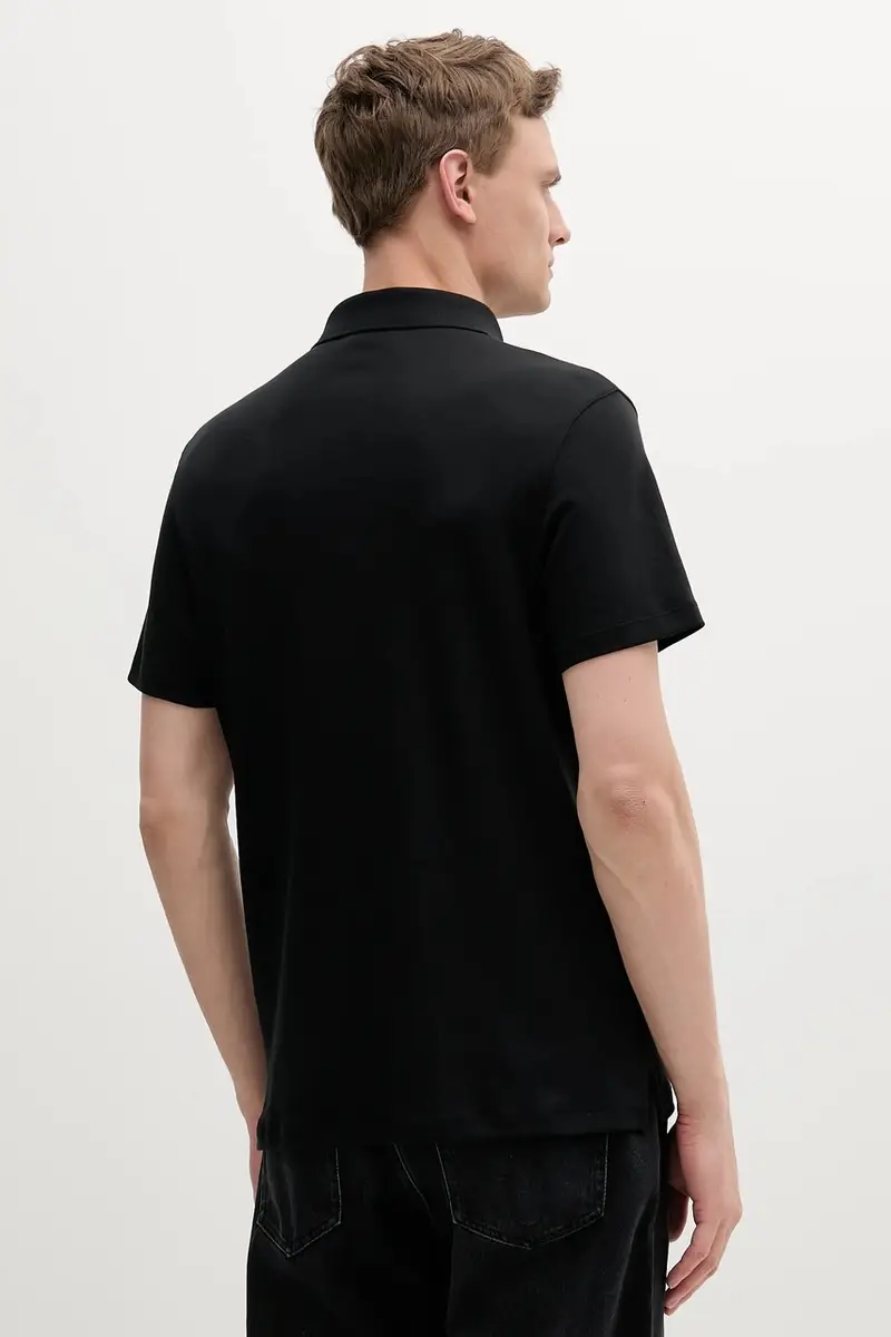 polo in cotone colore nero LV04LB276G miniatura 2