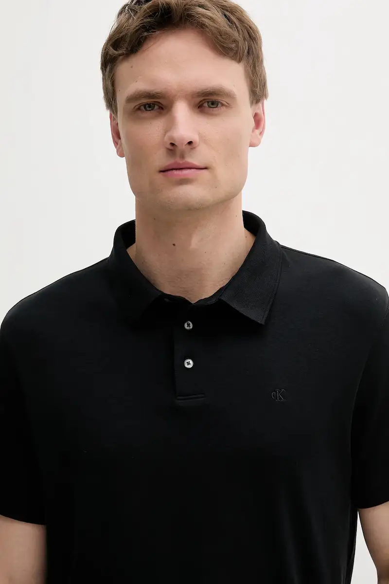 polo in cotone colore nero LV04LB276G miniatura 3