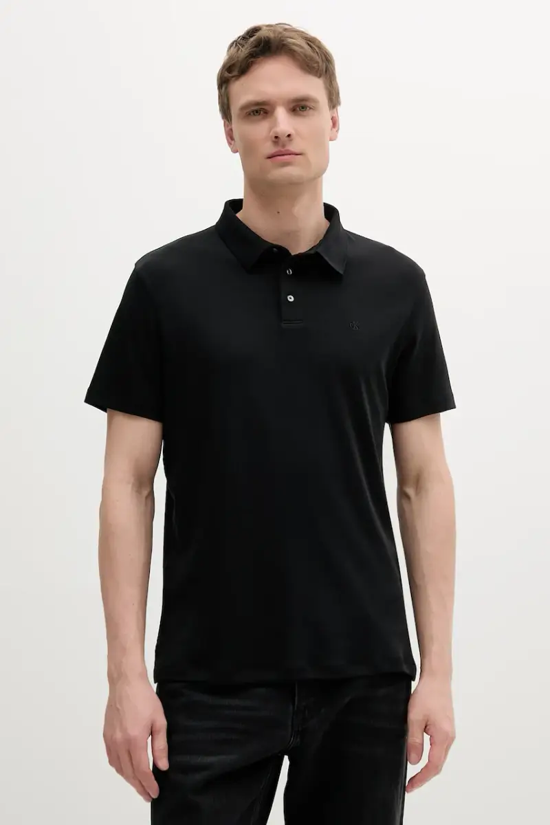 polo in cotone colore nero LV04LB276G