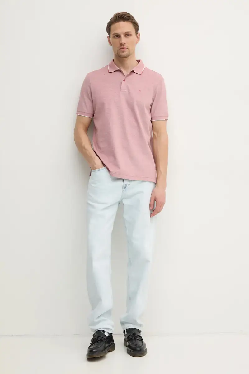 polo in cotone colore rosa K10K114475 miniatura 2