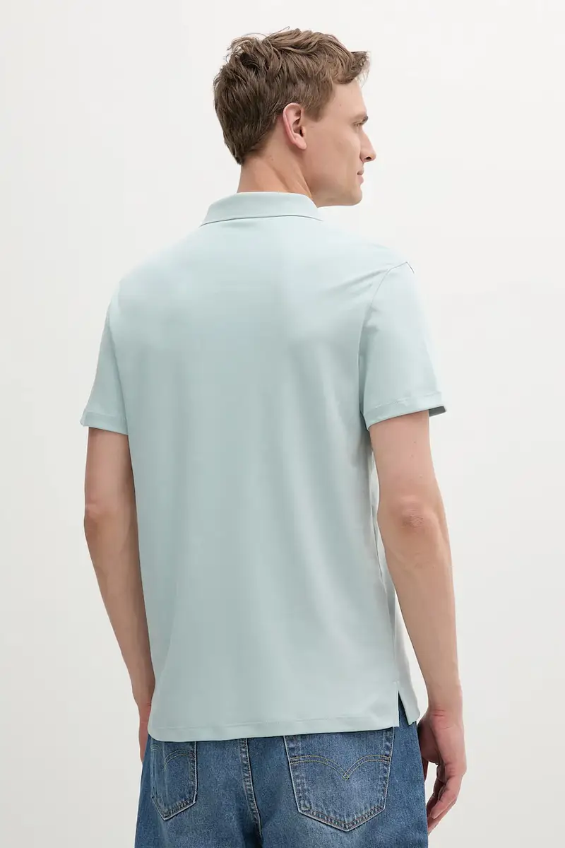 polo in cotone colore turchese LV04LB276G miniatura 2