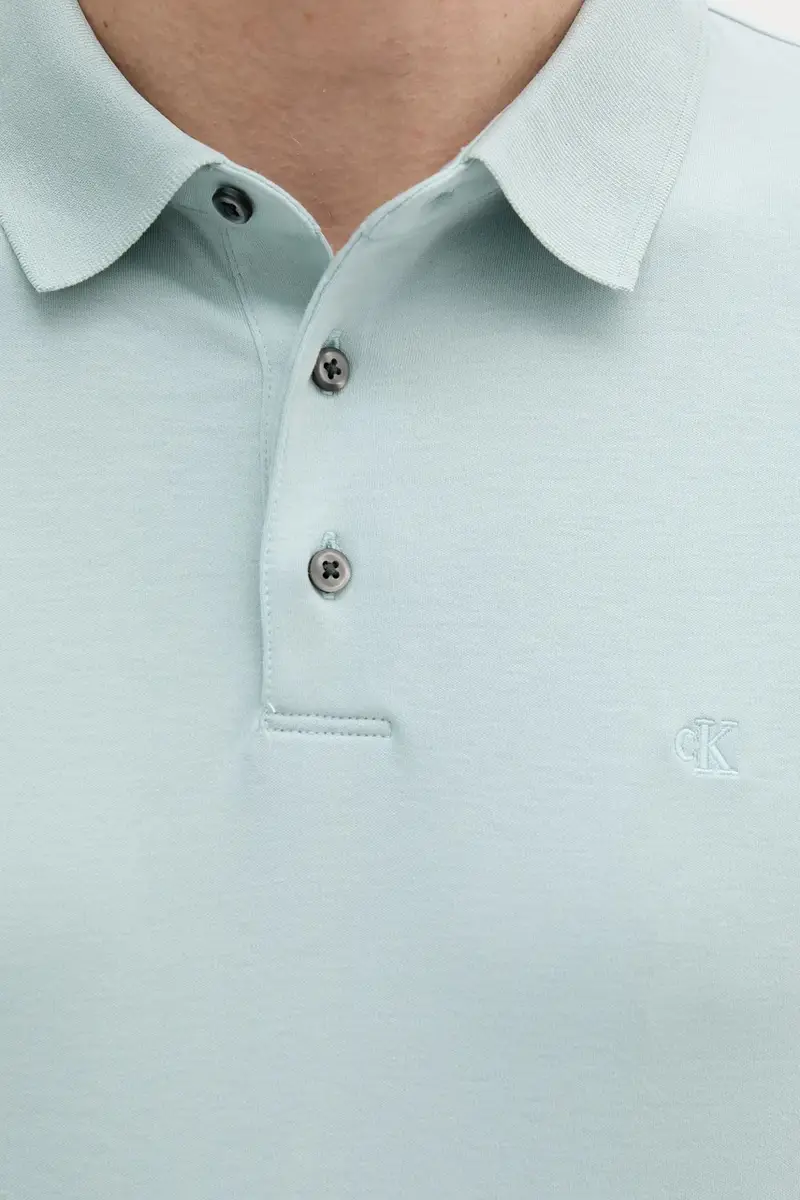 polo in cotone colore turchese LV04LB276G miniatura 4