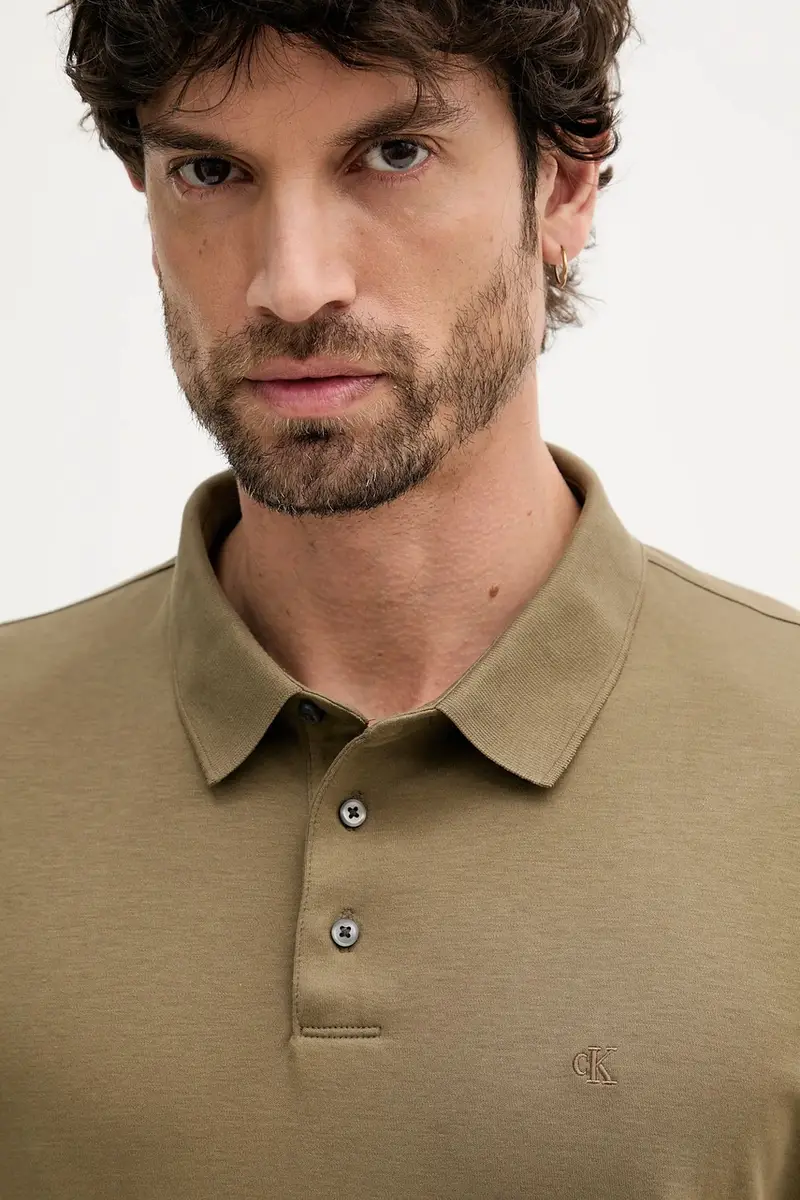 polo in cotone colore verde LV04LB276G miniatura 3