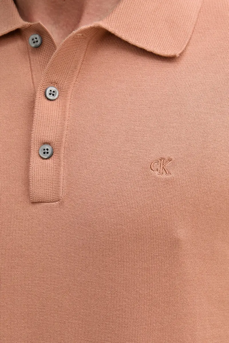 Calvin Klein Polo Uomo Arancione 3120395 miniatura 5