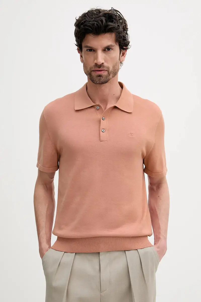 Calvin Klein Polo Uomo Arancione 3120395