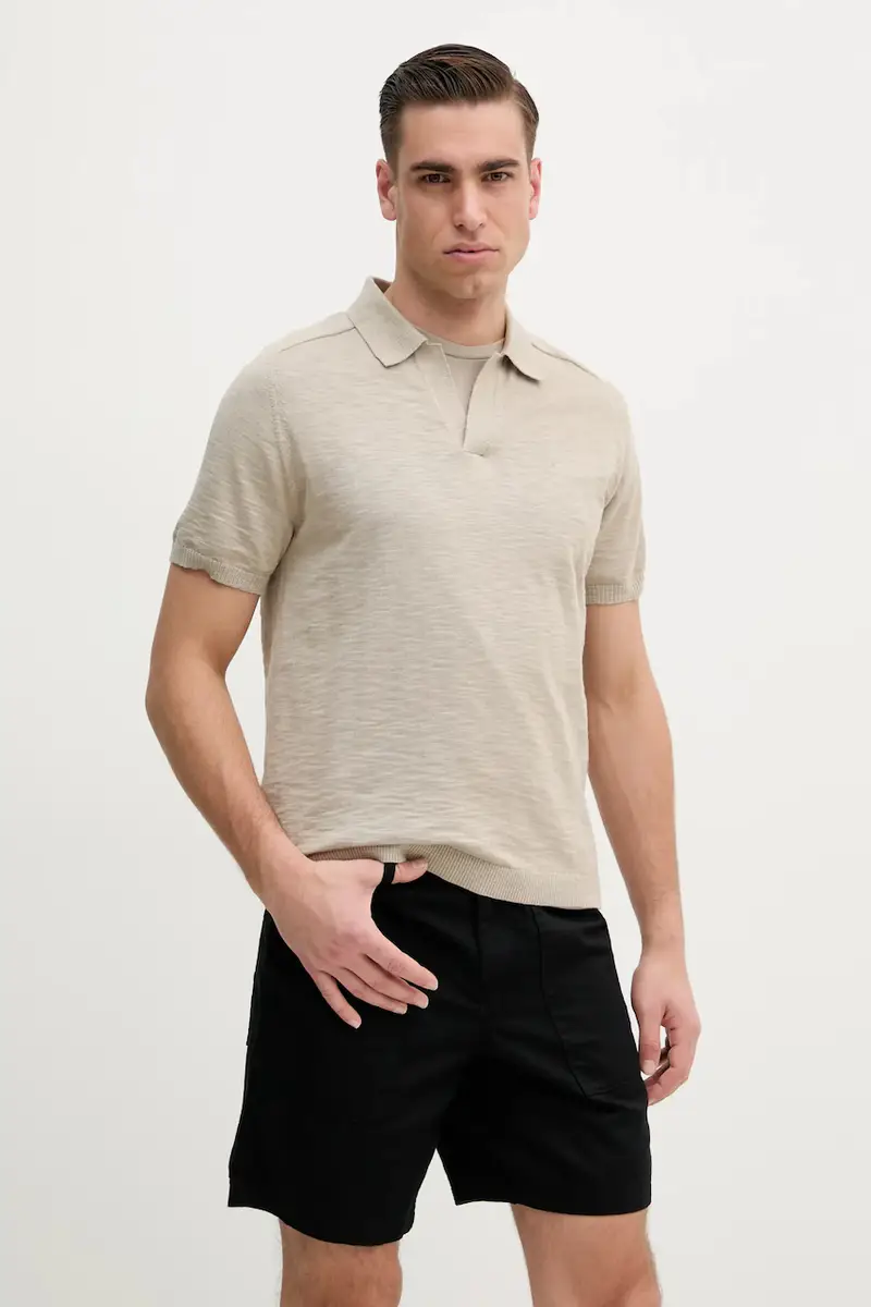Calvin Klein Polo Uomo Beige 3291857