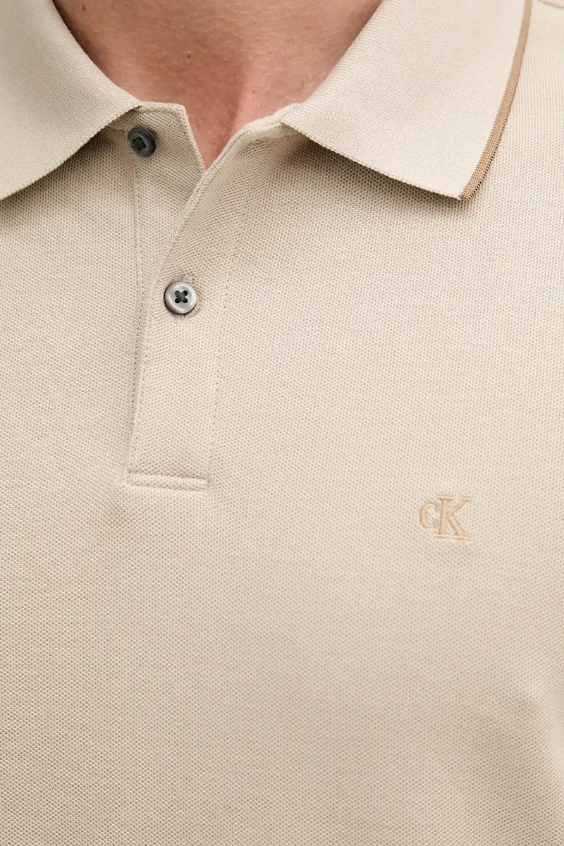 Calvin Klein Polo Uomo Beige 3242480 miniatura 4