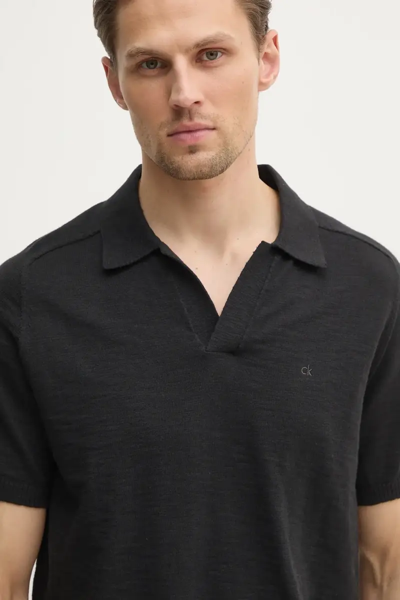 Calvin Klein Polo Uomo Nero 3335379 miniatura 4