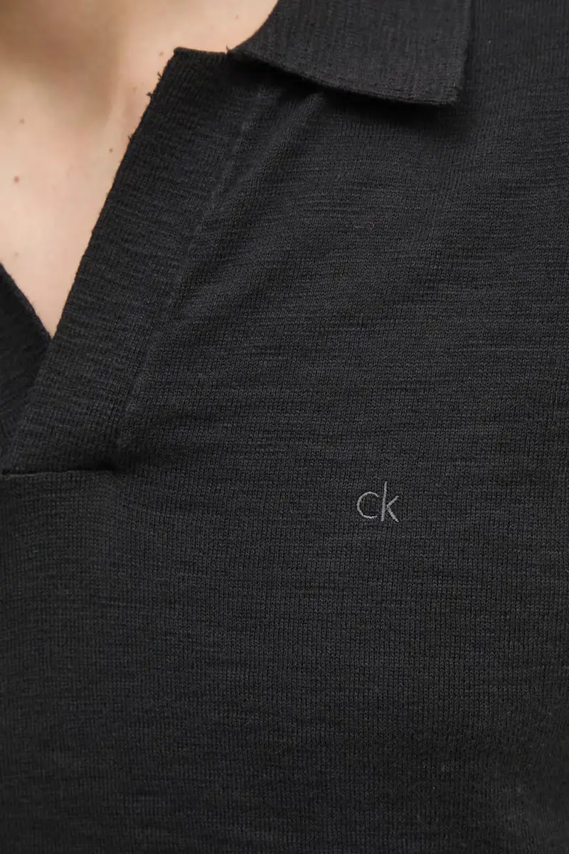 Calvin Klein Polo Uomo Nero 3335379 miniatura 5