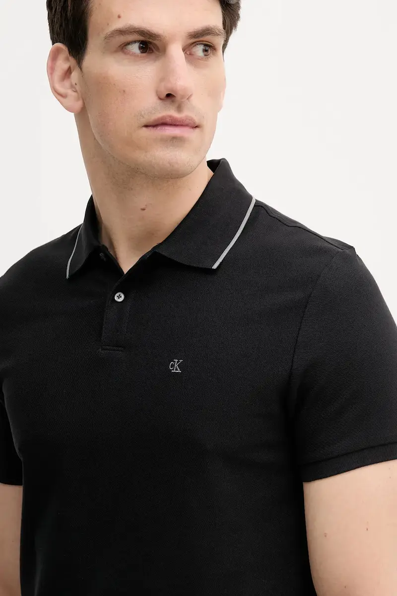 Calvin Klein Polo Uomo Nero 3455022 miniatura 4