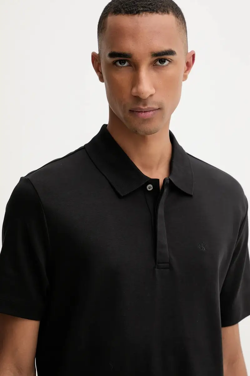 Calvin Klein Polo Uomo Nero 3646624 miniatura 4
