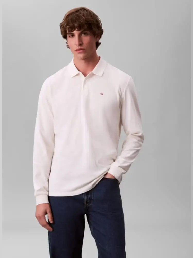 polo uomo bianca con logo