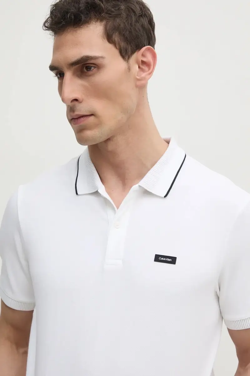 Calvin Klein Polo Uomo Bianco 3301010 miniatura 4