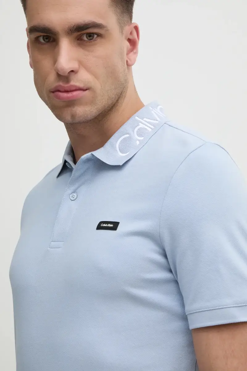 Calvin Klein Polo Uomo Blu 3132394 miniatura 4