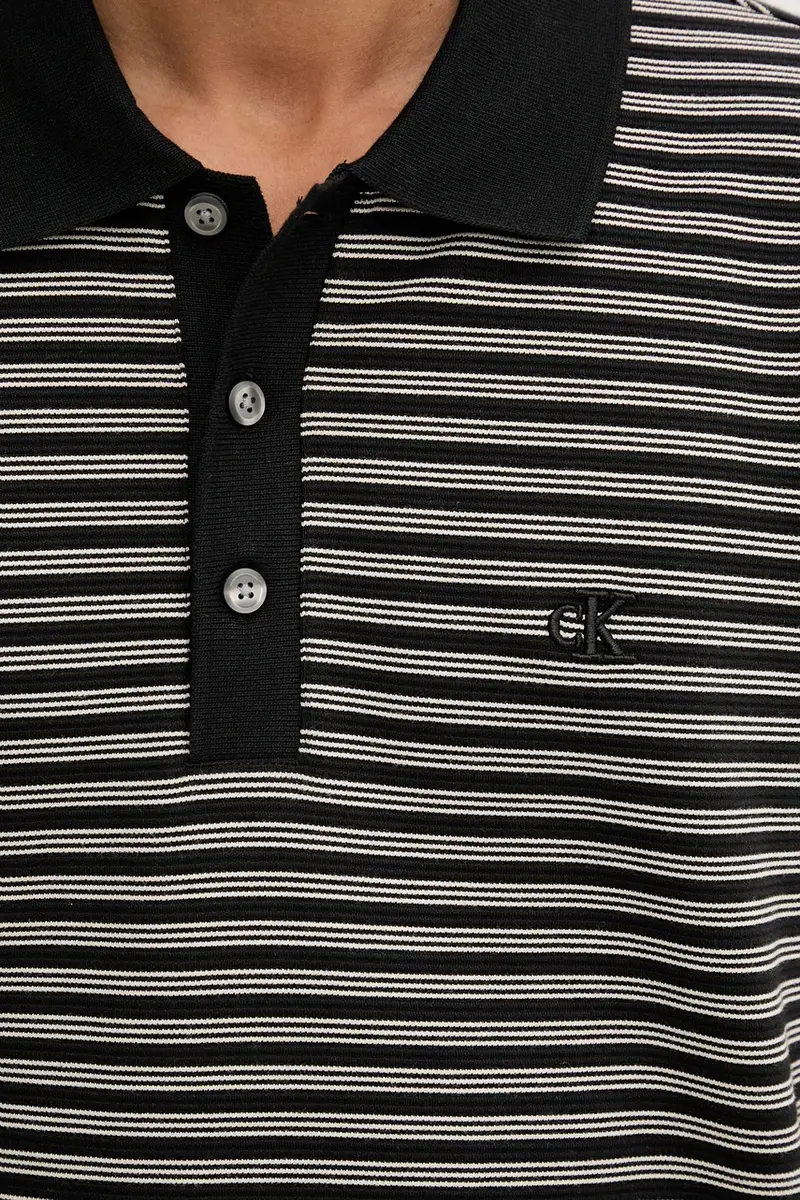 Calvin Klein Polo Uomo Nero 3646568 miniatura 5