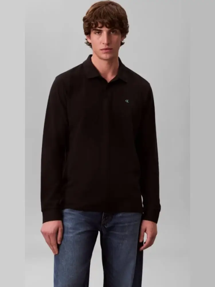 polo uomo nera con logo
