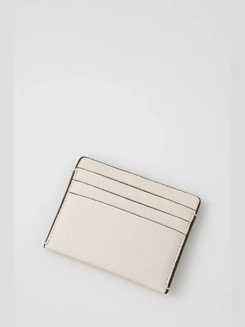 Calvin Klein portafoglio beige donna in ecopelle portacarte mini logo sul davanti miniatura 2