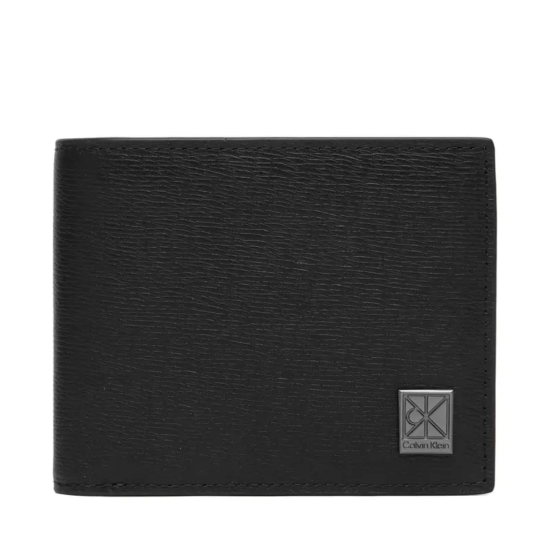 Portafoglio Calvin Klein Emblem Hw Ew Bill Fold W/ Coin LV04D1167G Nero
