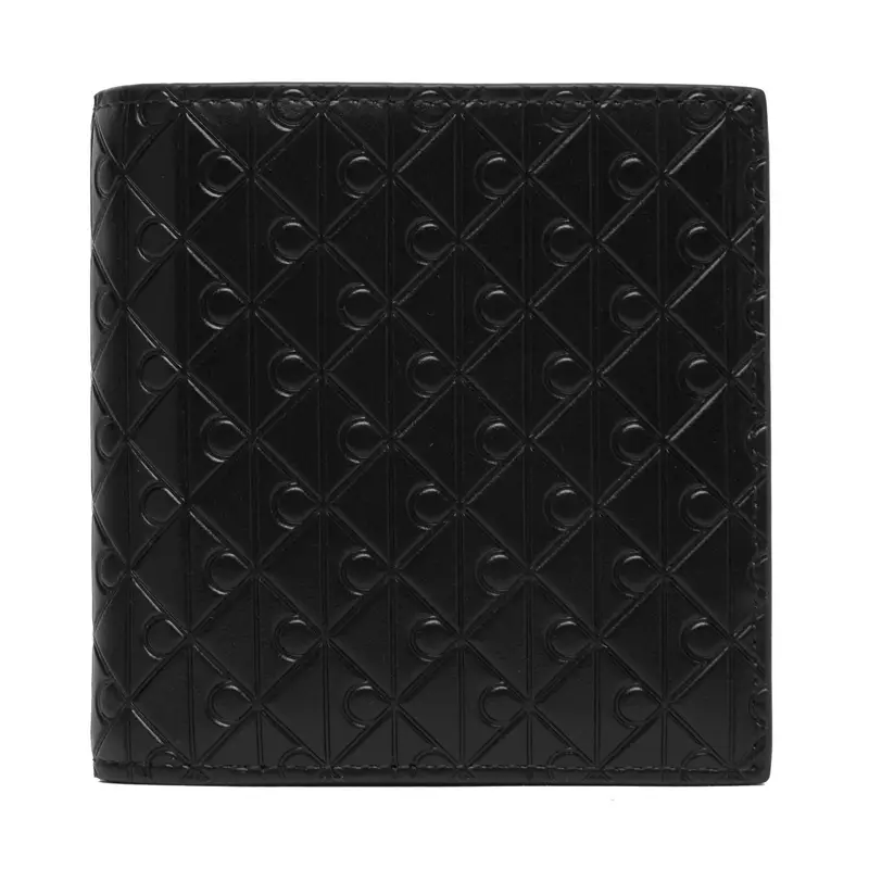 Portafoglio Calvin Klein Embossed Emblem Trifold LV04D1145G Nero
