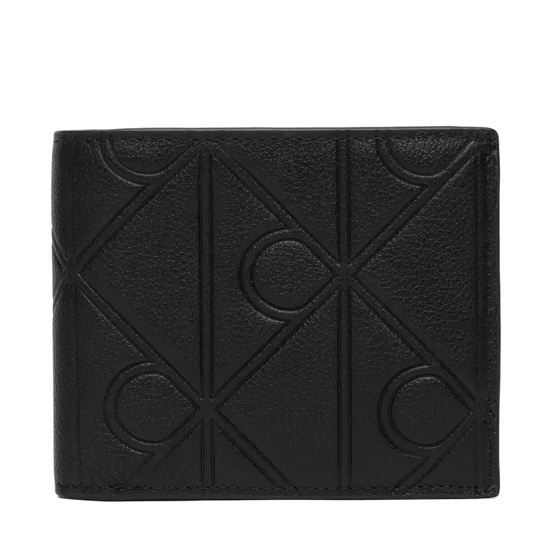 Portafoglio Calvin Klein Xl Emblem Aop Emboss Ew Billfold LV04D1177G Nero